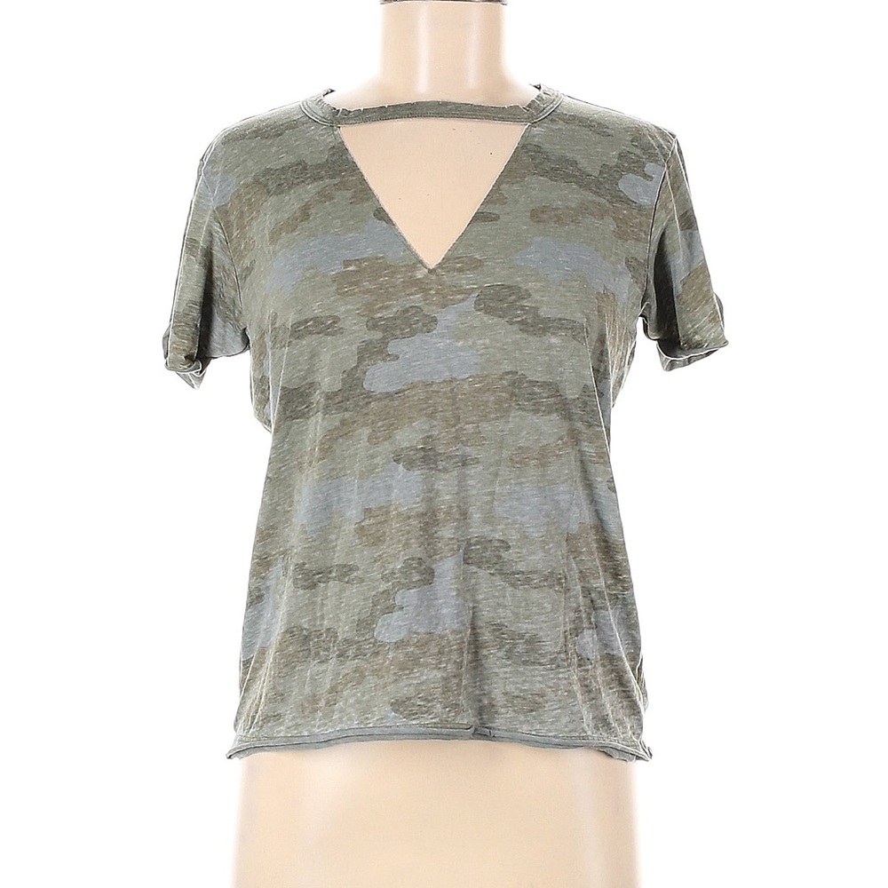 faded green camo crop